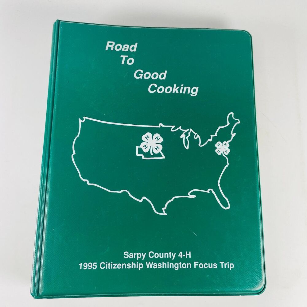 Road to Good Cooking Sarpy County 4-H 1995 Cookbook Ring Binder Morris Press